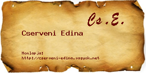 Cserveni Edina névjegykártya